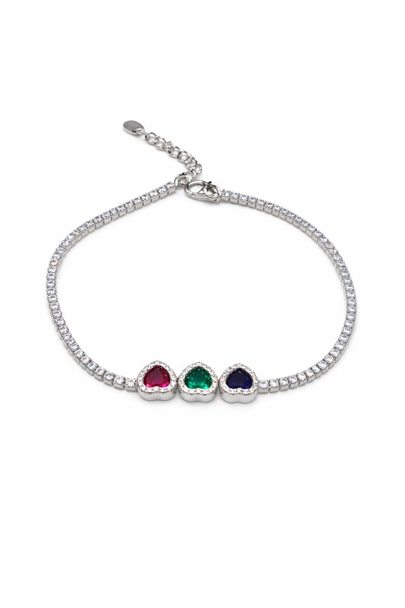 Trinity Heart Tennis Bracelet