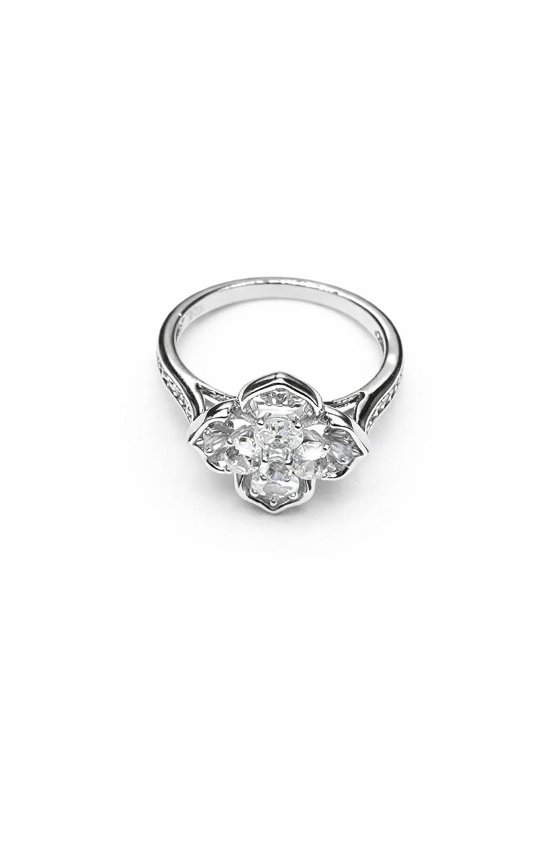 Elegant Bloom Zircon Ring