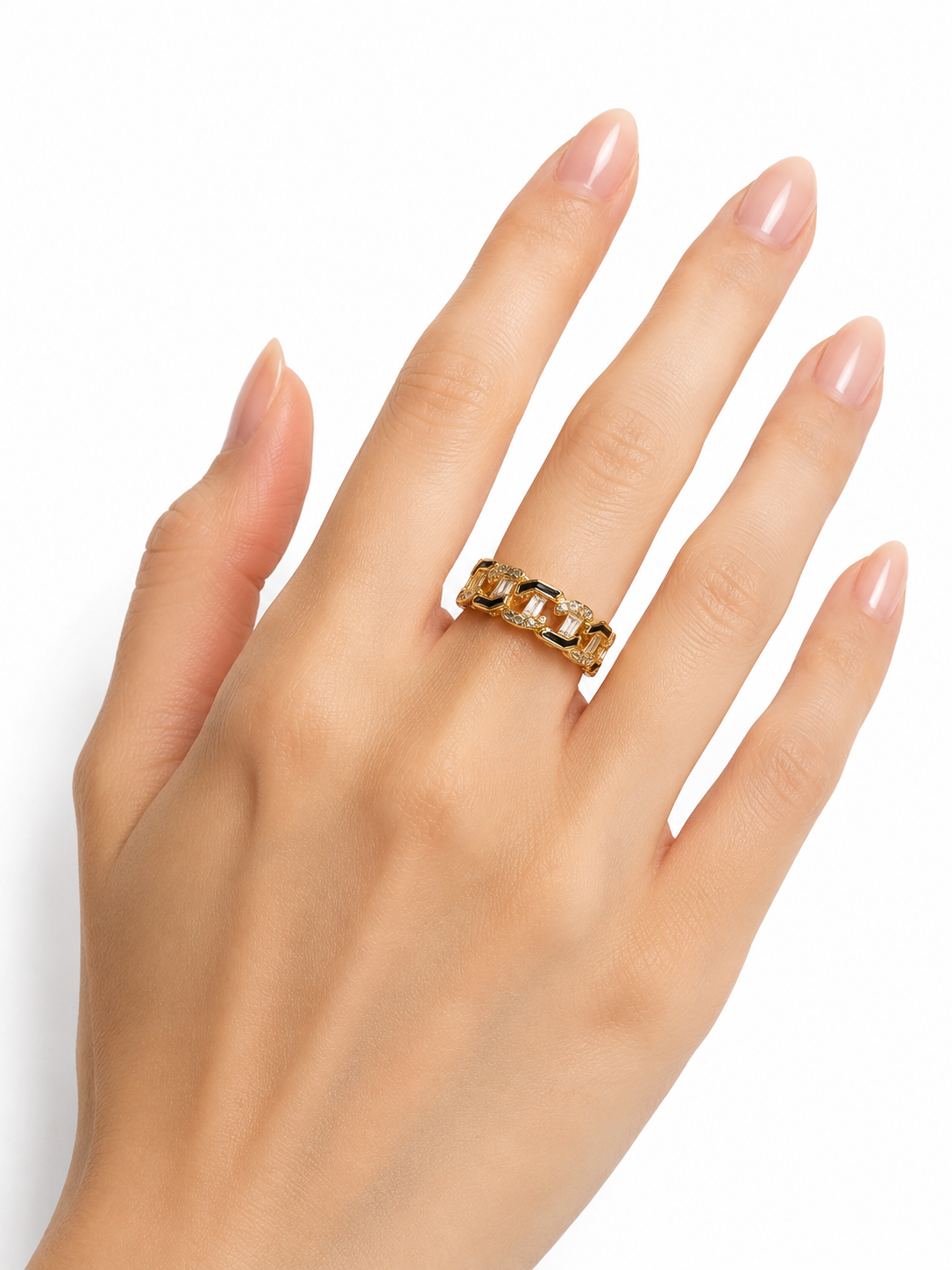 Gold Plated Silver Band for Women