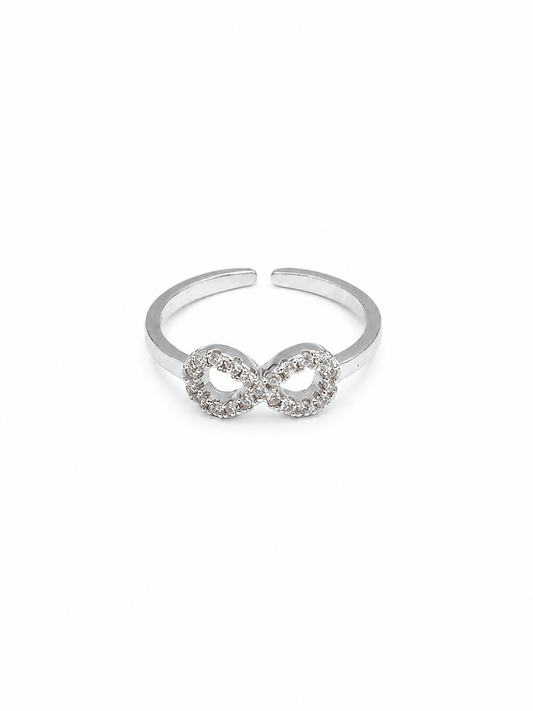 925 Silver Infinity Ring – Rhodium Coated Sterling Silver Ring