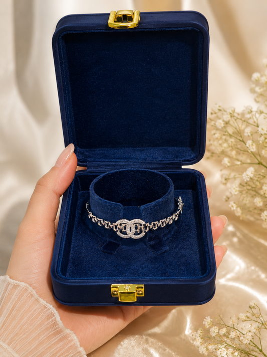 925 Silver Kara Bracelet – Rhodium Coated Sterling Silver Bracelet