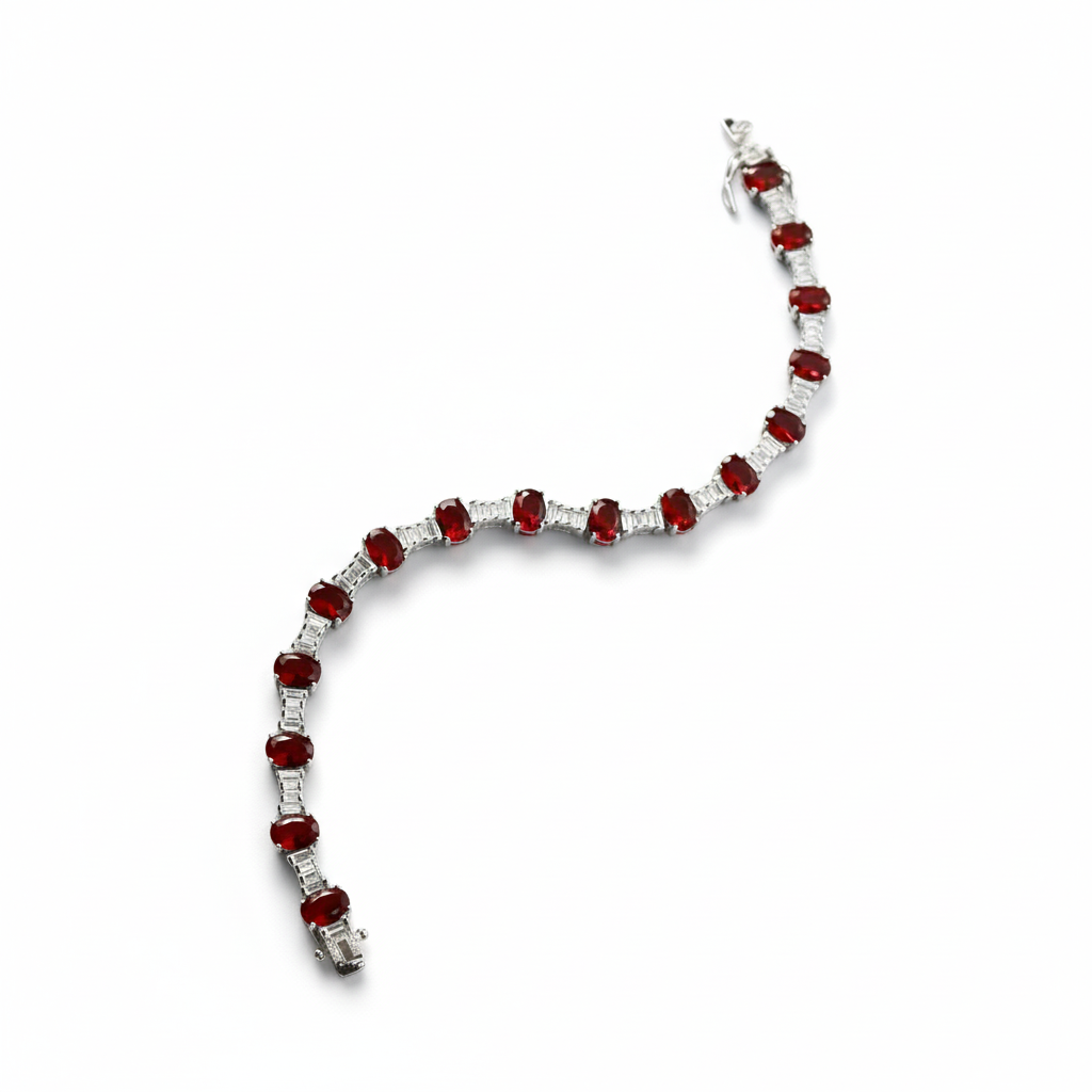 Radiant Oval & Baguette Tennis Bracelet