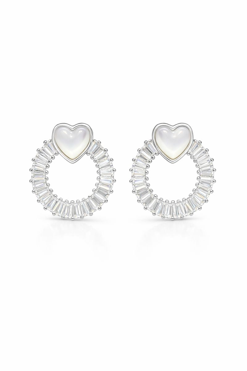 Aurora Heart Hoop Earrings