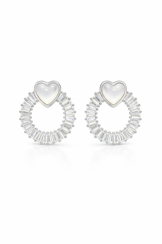 Aurora Heart Hoop Earrings
