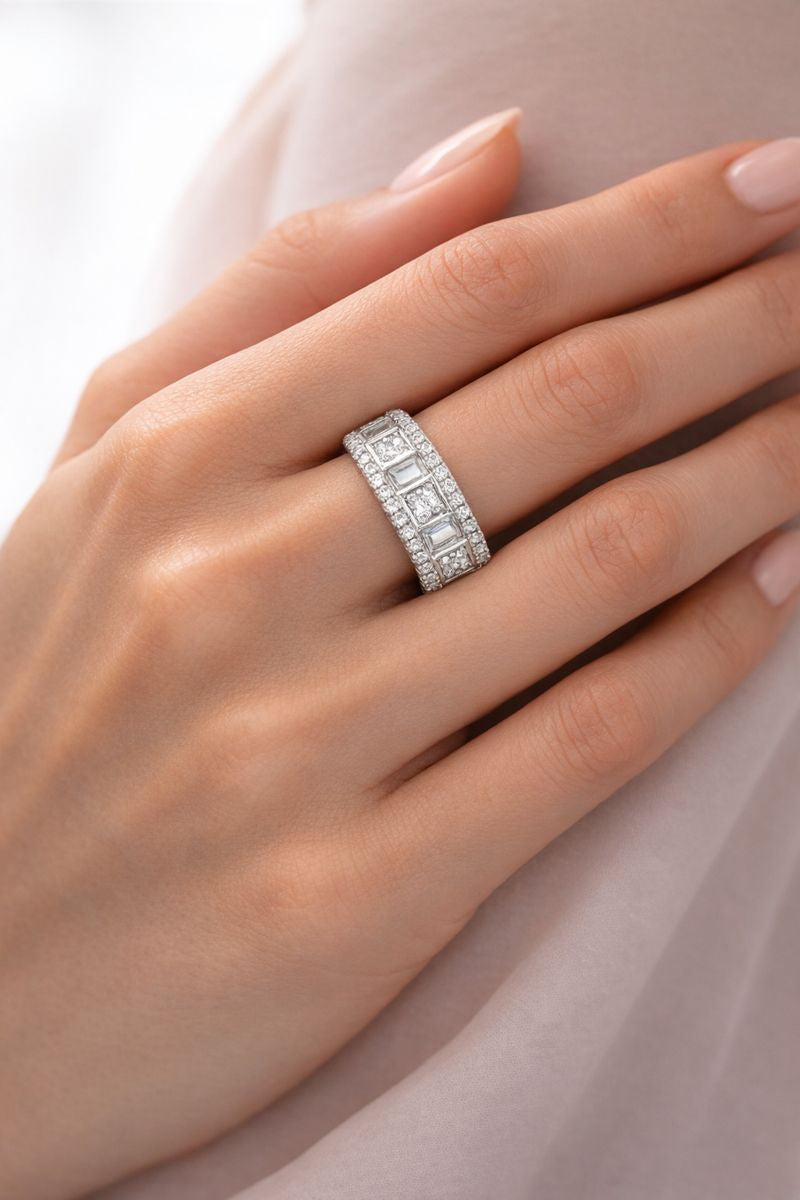 Aurora Luxe Zircon Eternity Band