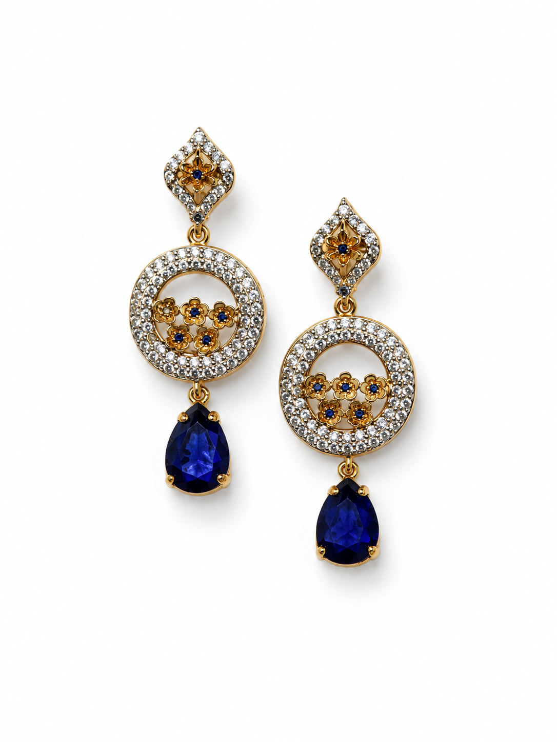 Azure Royal Silver Necklace Set
