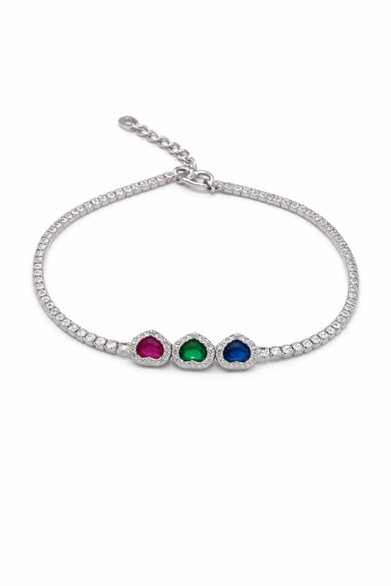 Trinity Heart Tennis Bracelet