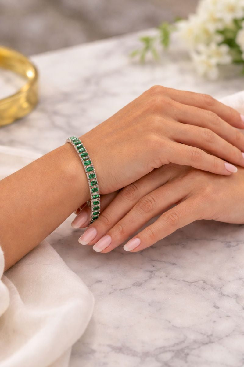 Royale Green Tennis Bracelet