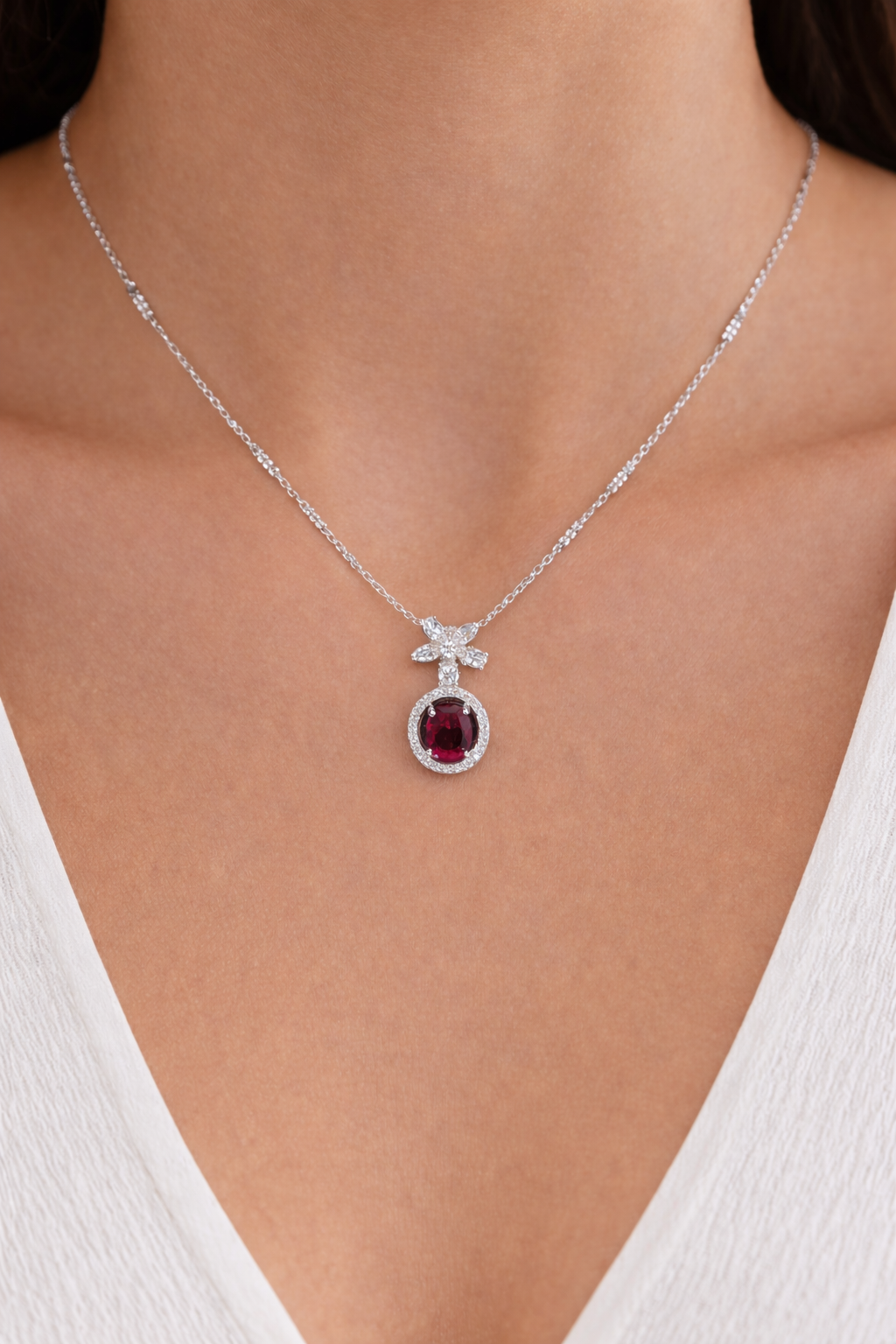 Crimson Bloom Pendant