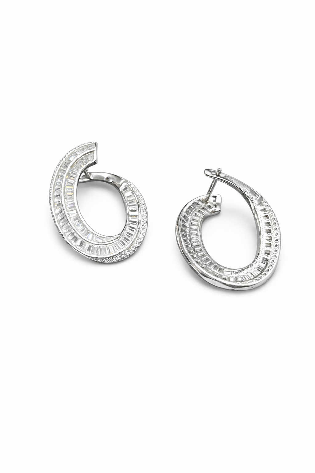 Baguette Hoop Earrings