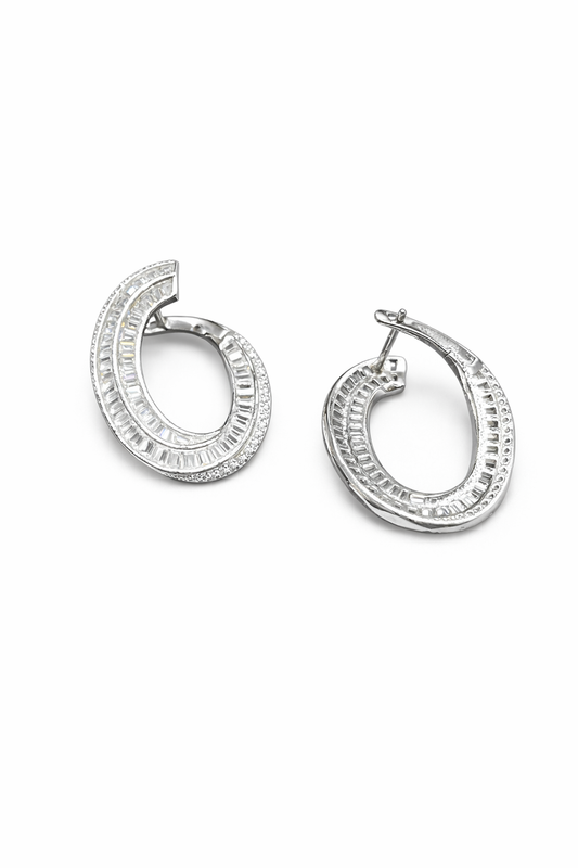 Baguette Hoop Earrings