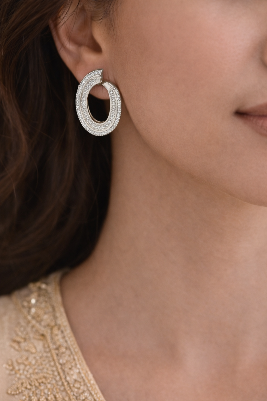 Baguette Hoop Earrings