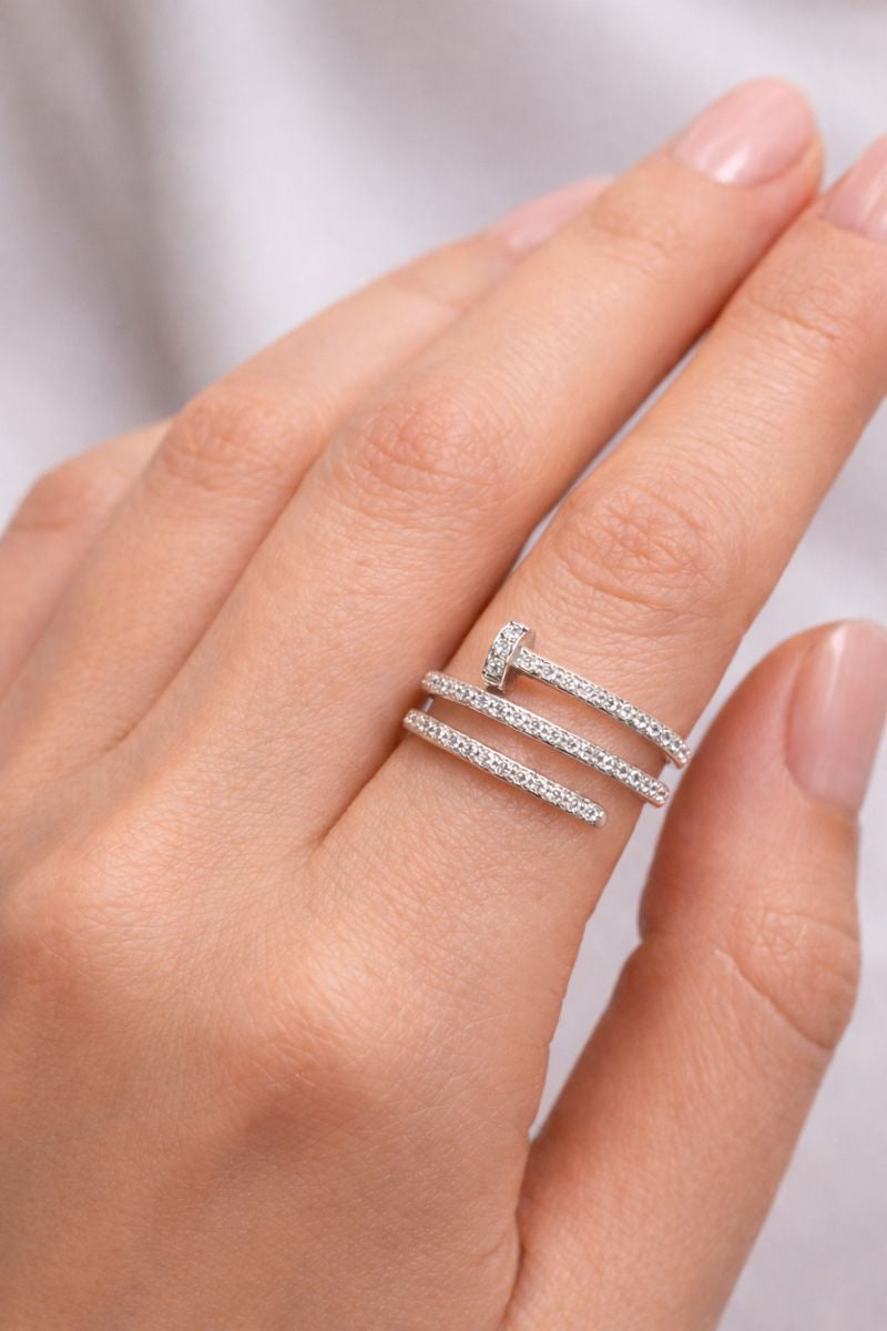 Luna Orbit Zircon Wrap Ring