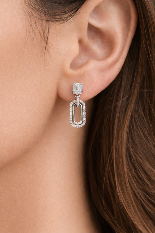 Aurora Link Drop Earrings – 925 Sterling Silver