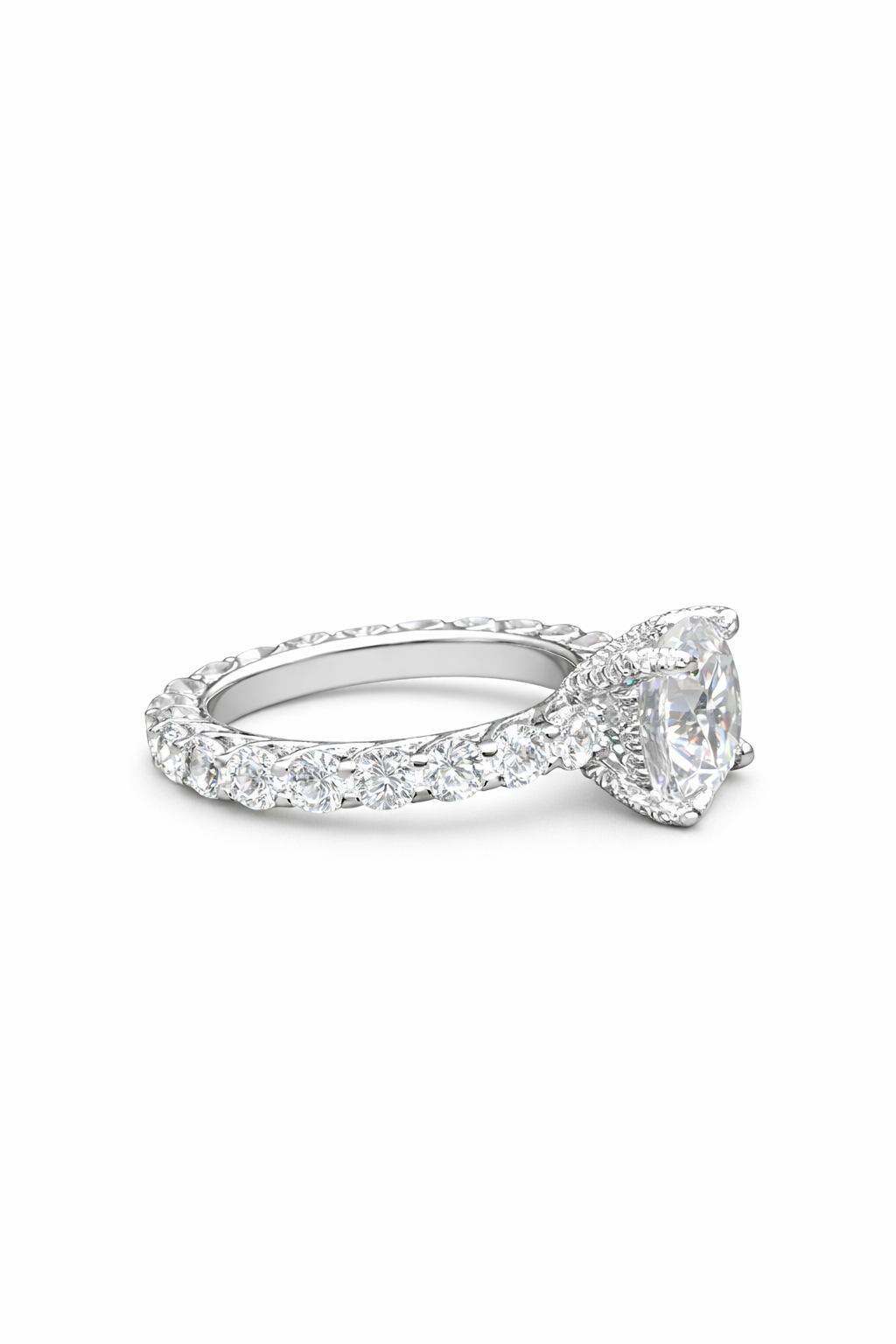 Celestia Crown Solitaire Ring
