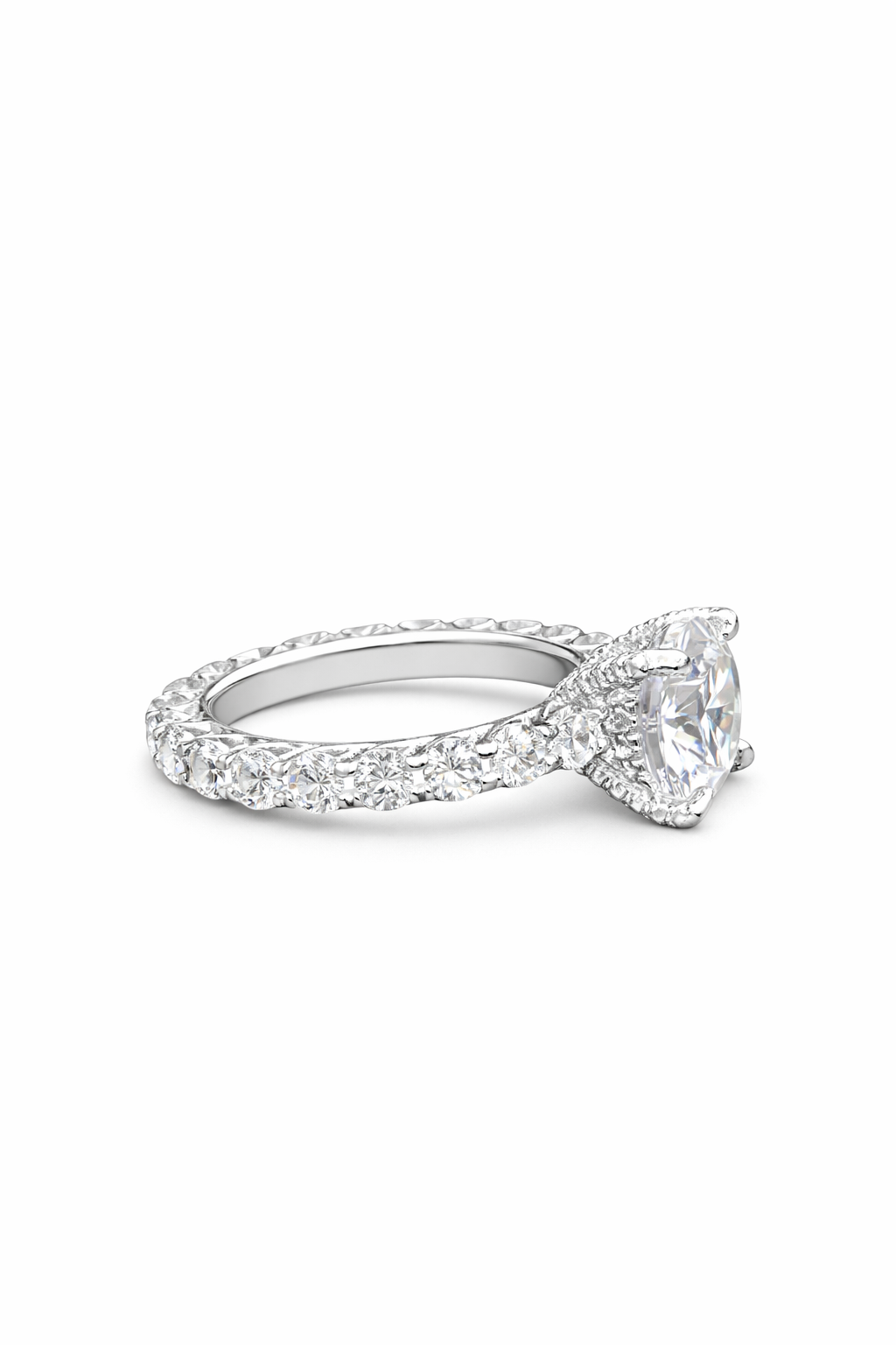 Celestia Crown Solitaire Ring