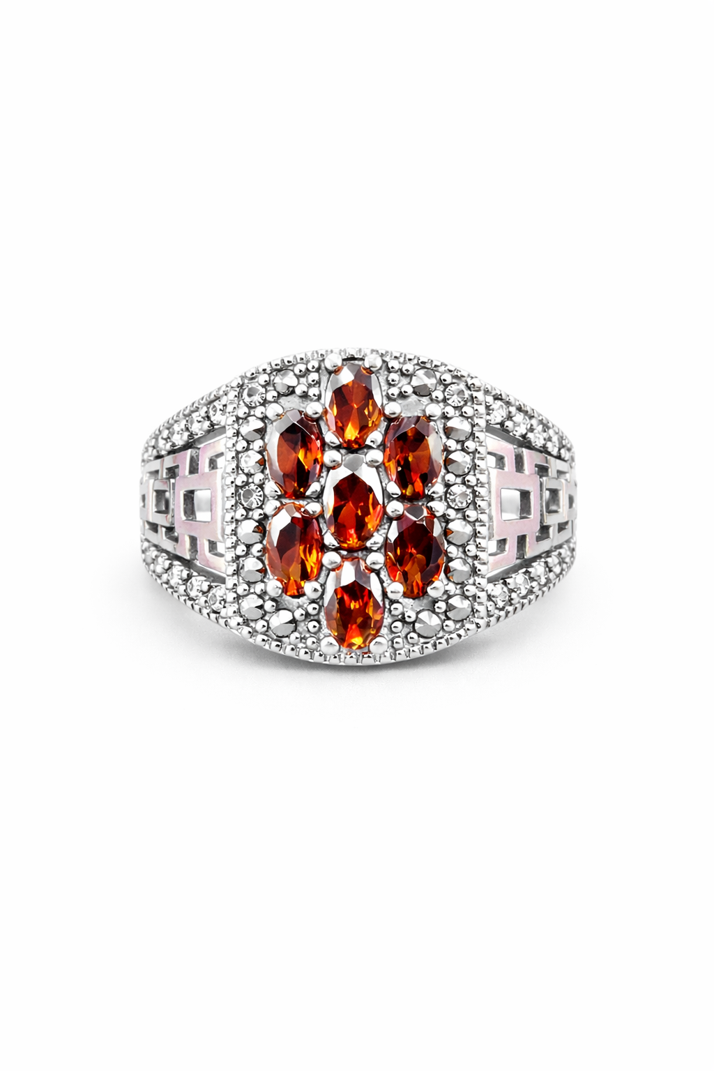 Imperial Ember Crest Ring – Italian Design in 925 Silver