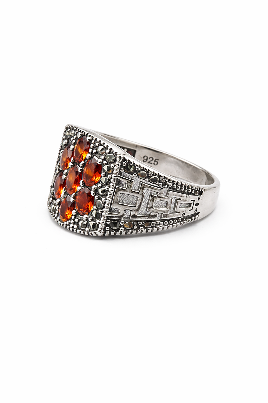 Imperial Ember Crest Ring – Italian Design in 925 Silver