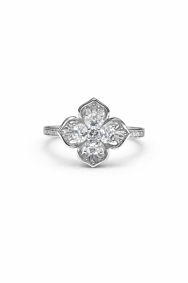 Elegant Bloom Zircon Ring