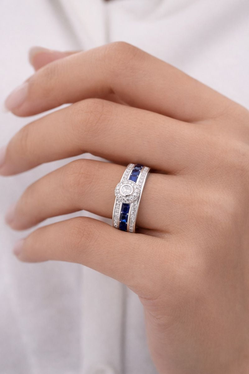 Prestige Blue Zircon Band Ring