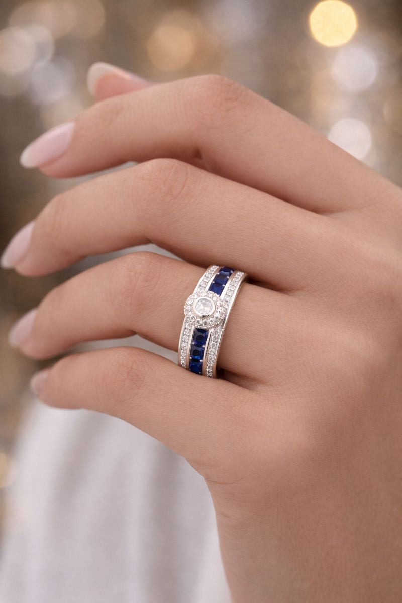 Prestige Blue Zircon Band Ring