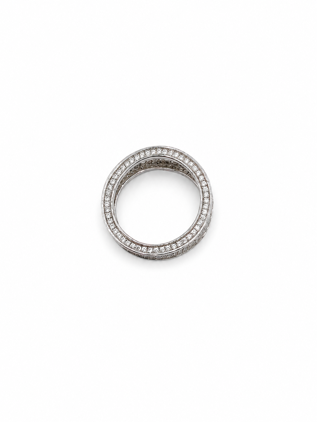 Luxury Pave White Zircon 925 Sterling Silver Ring