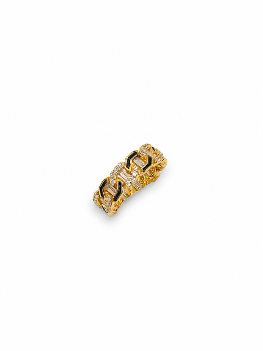 Gold Plated Silver Band for Women