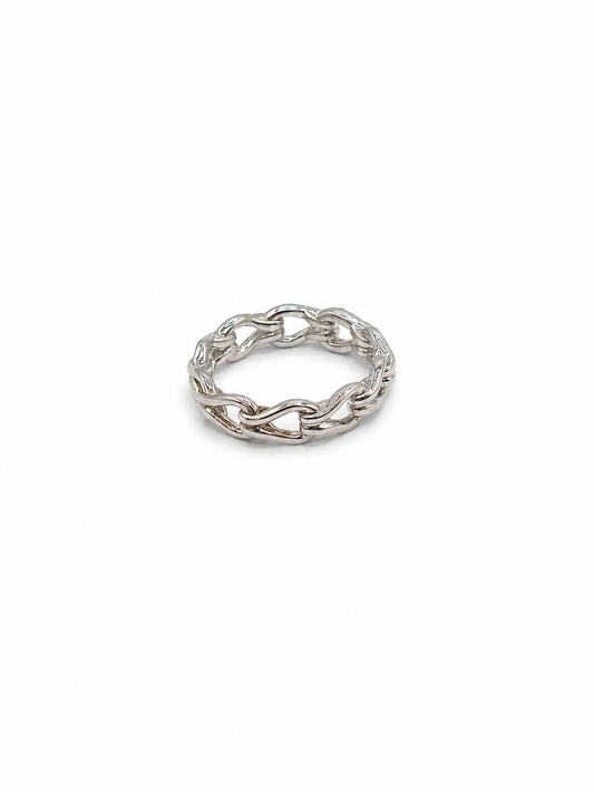 Silver Chain Band Ring