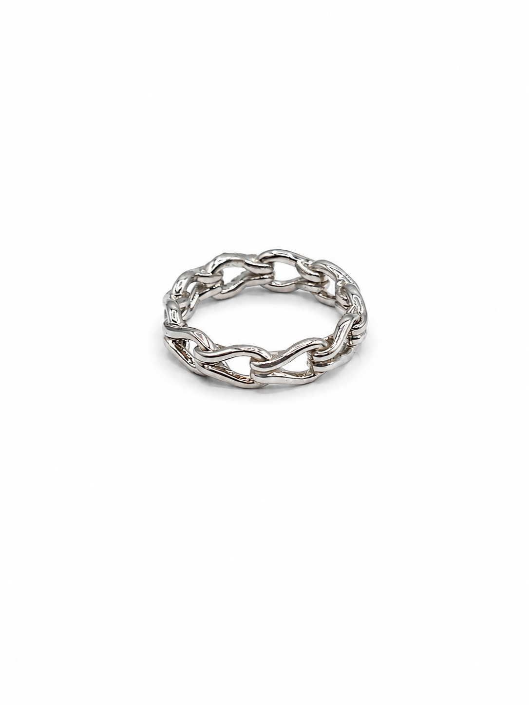 Silver Chain Band Ring