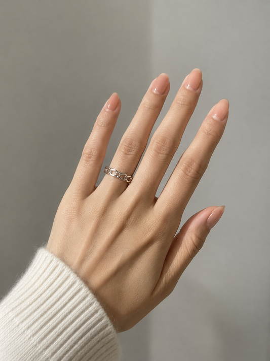 Silver Chain Band Ring