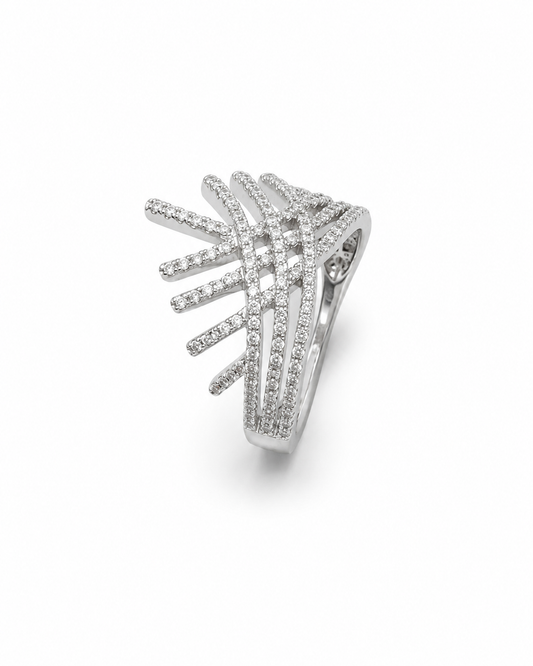 Crown Style Zircon Ring