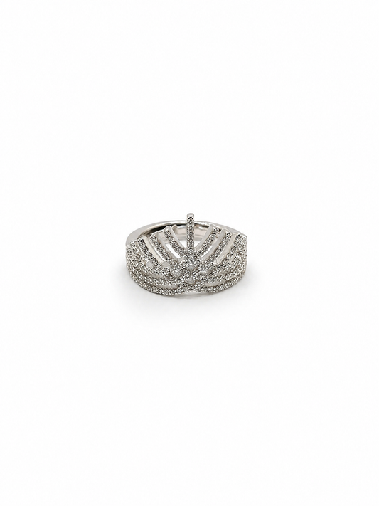 Crown Style Zircon Ring