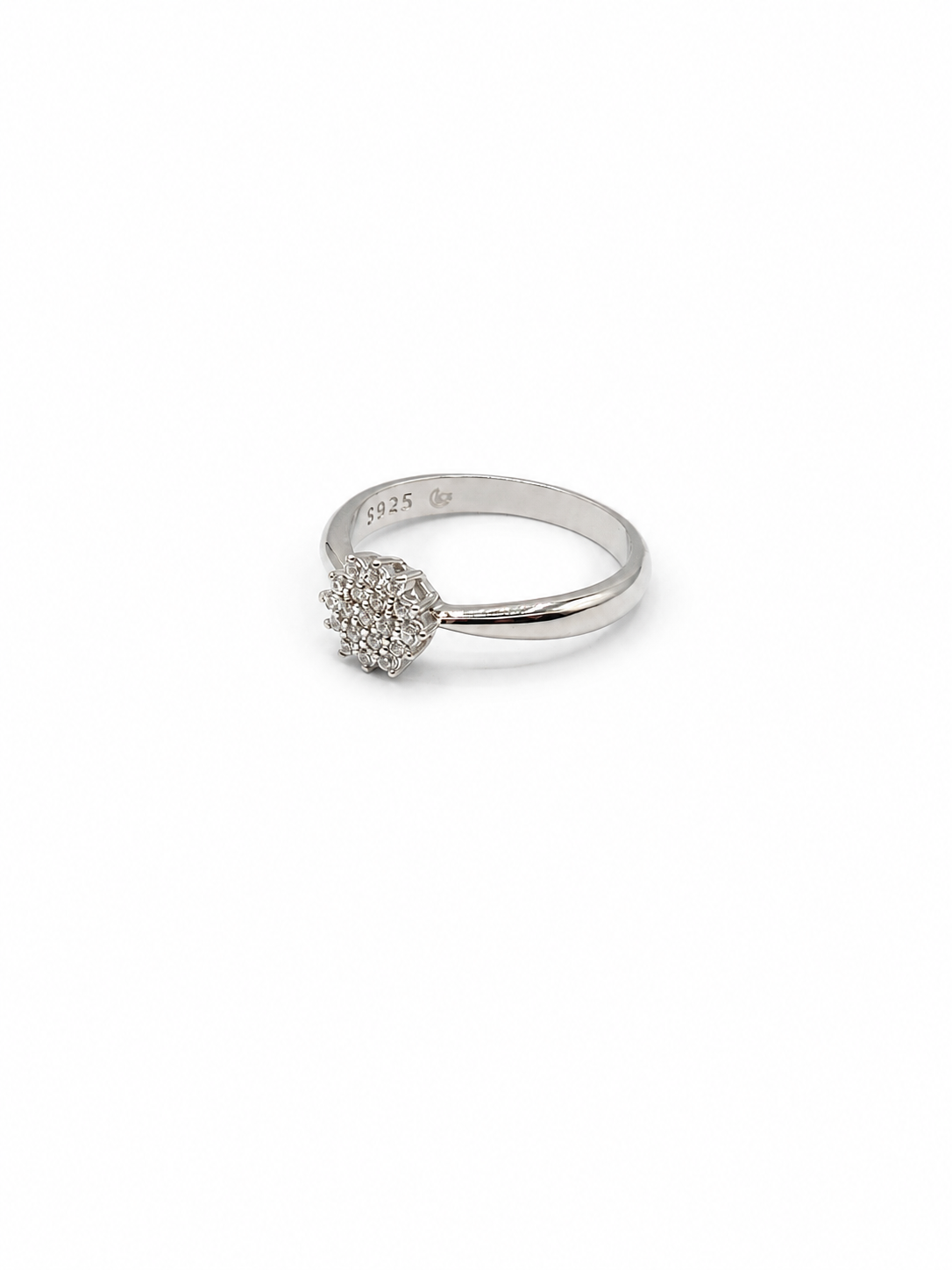 925 Silver Flower Ring – Rhodium Coated Sterling Silver Ring