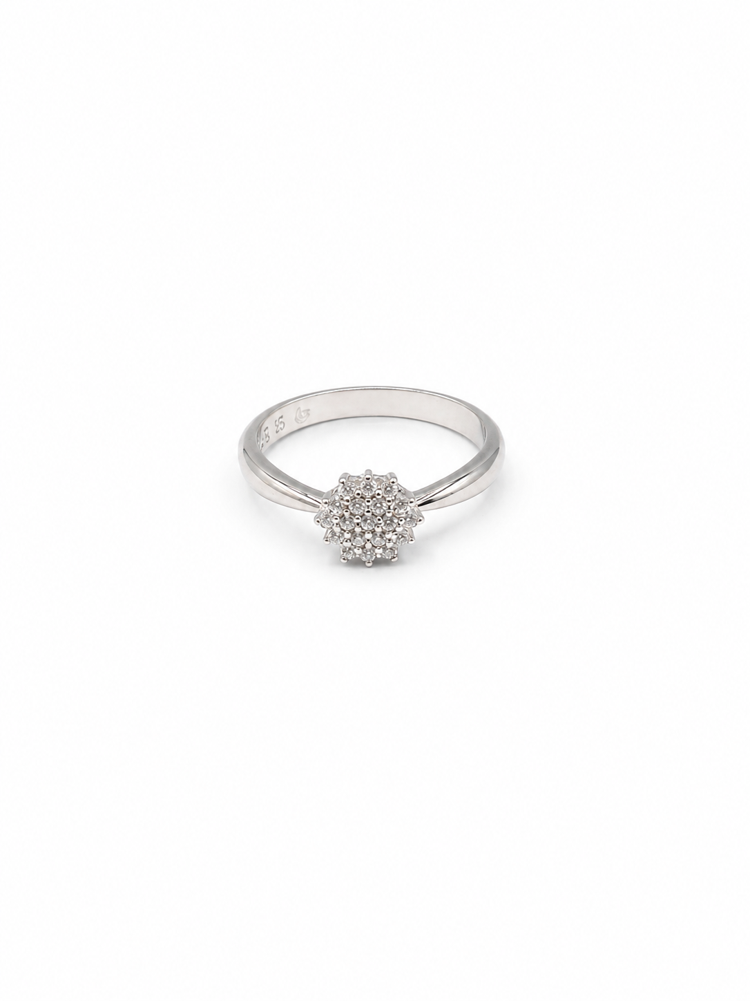925 Silver Flower Ring – Rhodium Coated Sterling Silver Ring