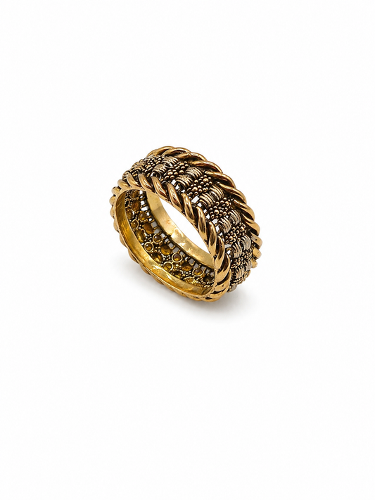 Antique Gold Plated Silver Band