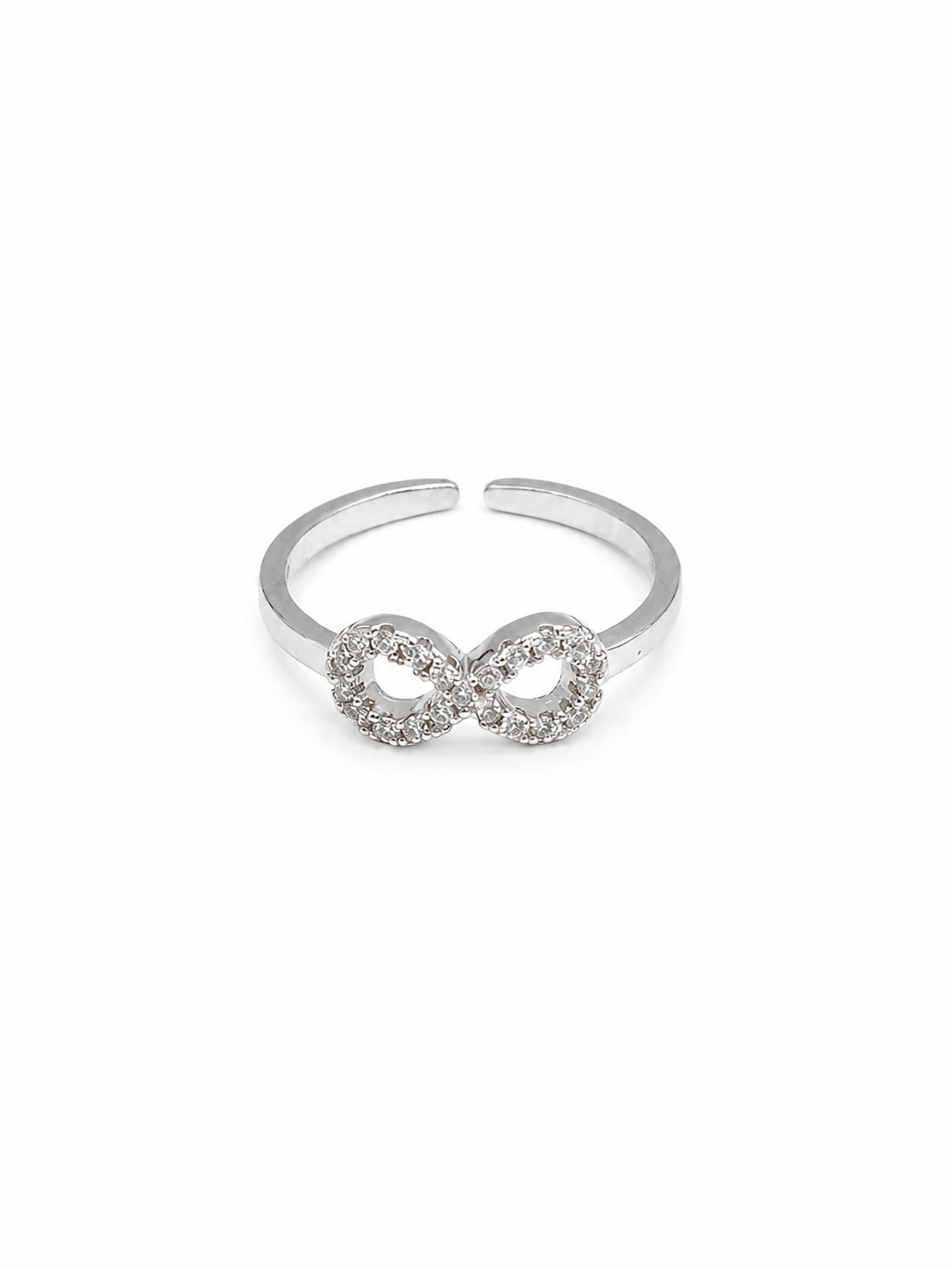 925 Silver Infinity Ring – Rhodium Coated Sterling Silver Ring