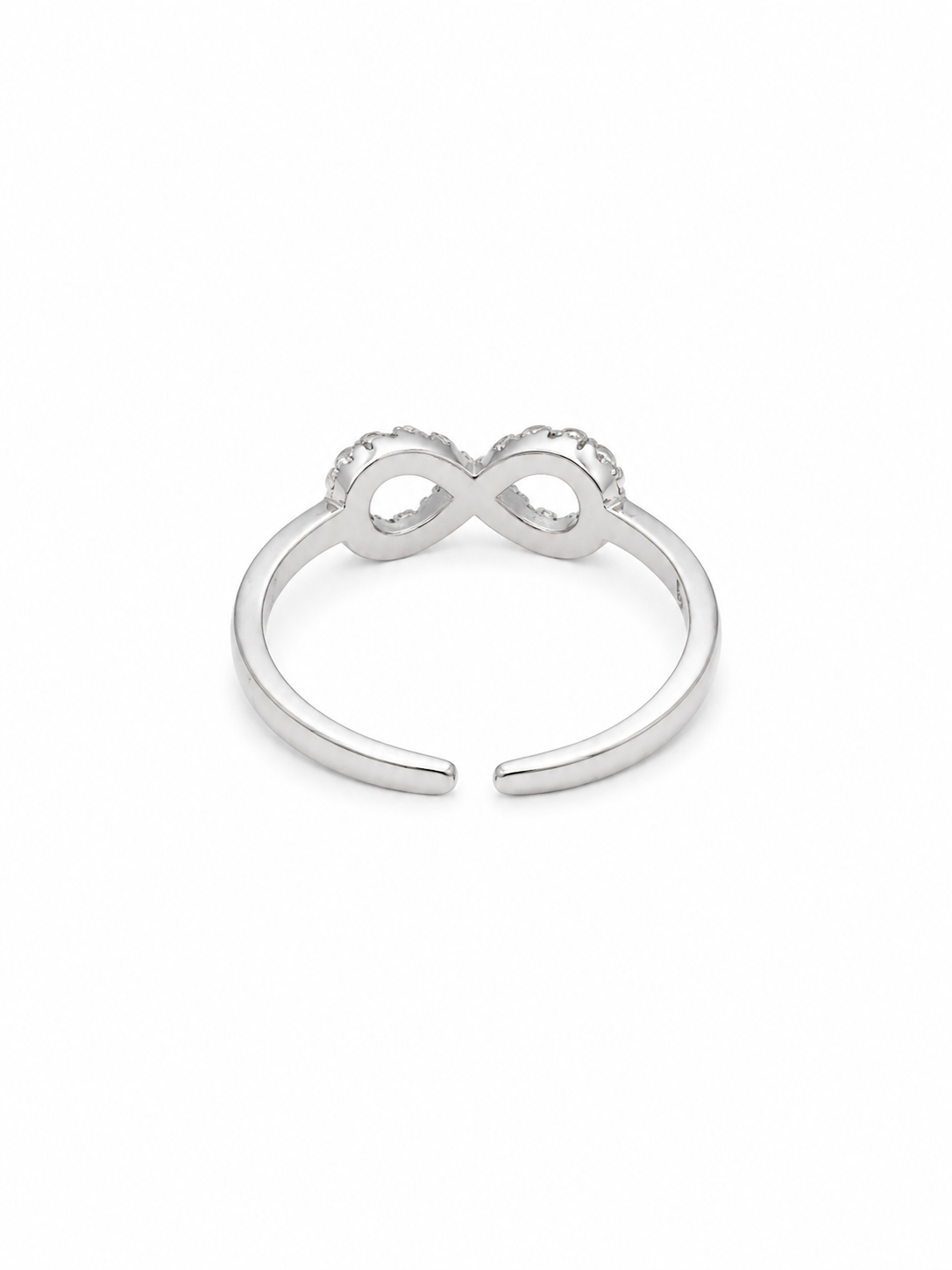 925 Silver Infinity Ring – Rhodium Coated Sterling Silver Ring