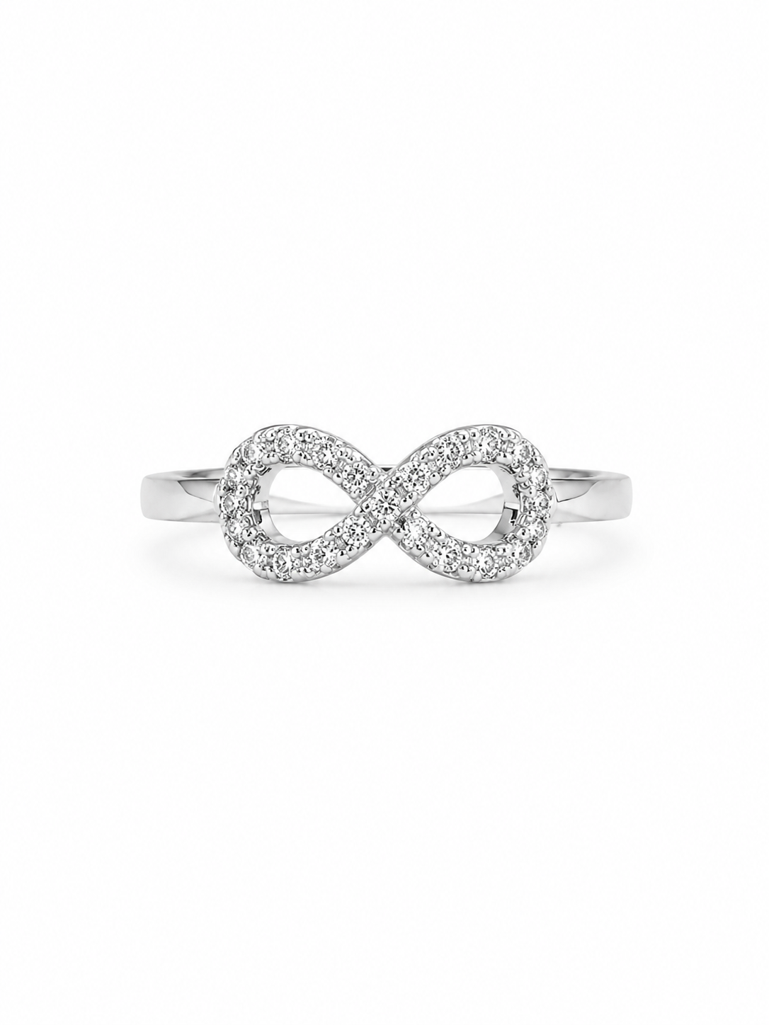 925 Silver Infinity Ring – Rhodium Coated Sterling Silver Ring