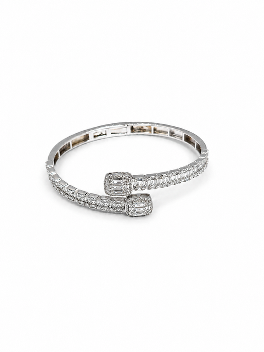 925 Silver Kara Bracelet – Rhodium Coated Luxury Bracelet