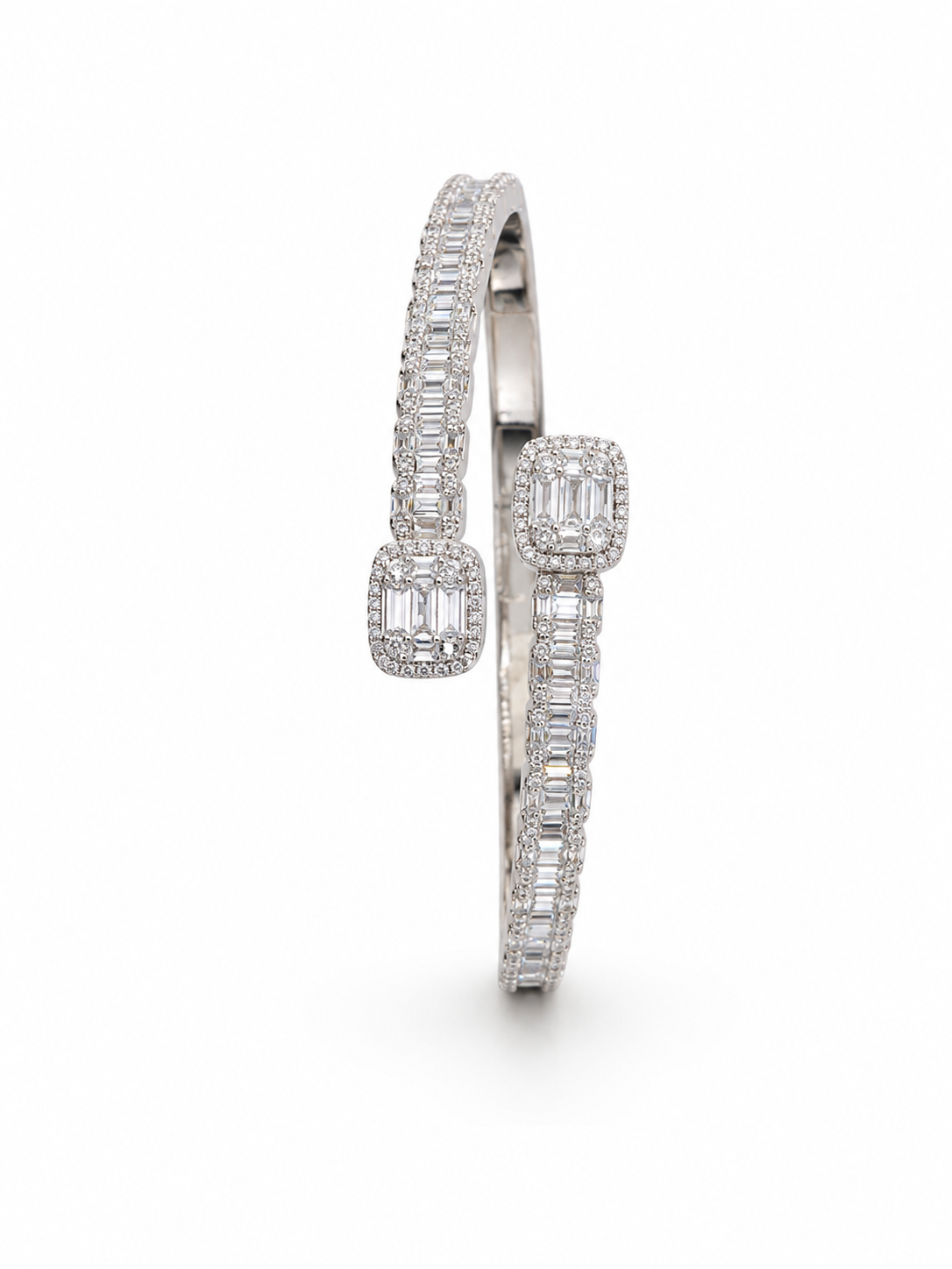 925 Silver Kara Bracelet – Rhodium Coated Luxury Bracelet