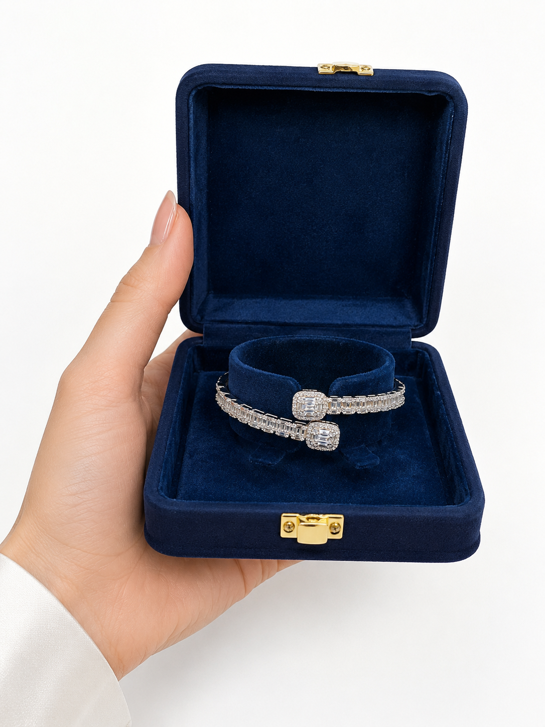 925 Silver Kara Bracelet – Rhodium Coated Luxury Bracelet