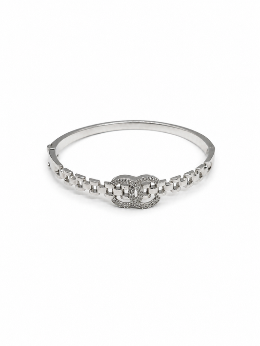 925 Silver Kara Bracelet – Rhodium Coated Sterling Silver Bracelet