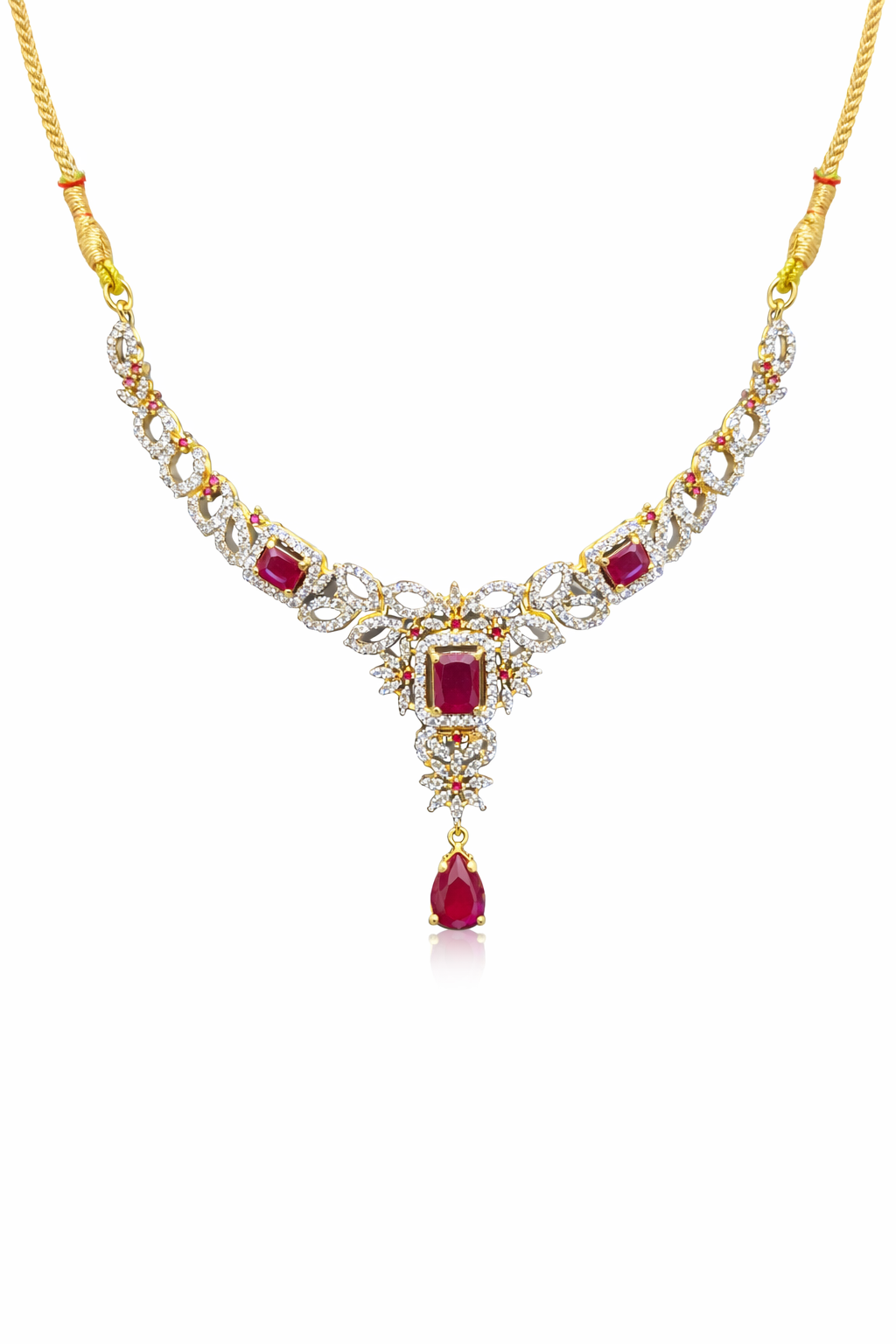 Crimson Royale Drop Luxe Necklace Set