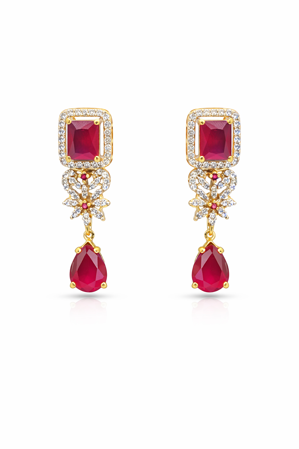 Crimson Royale Drop Luxe Necklace Set