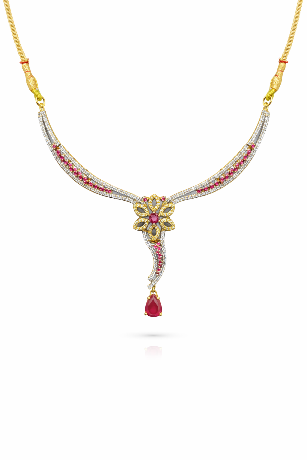 Crimson Noor Floral Luxe Necklace Set
