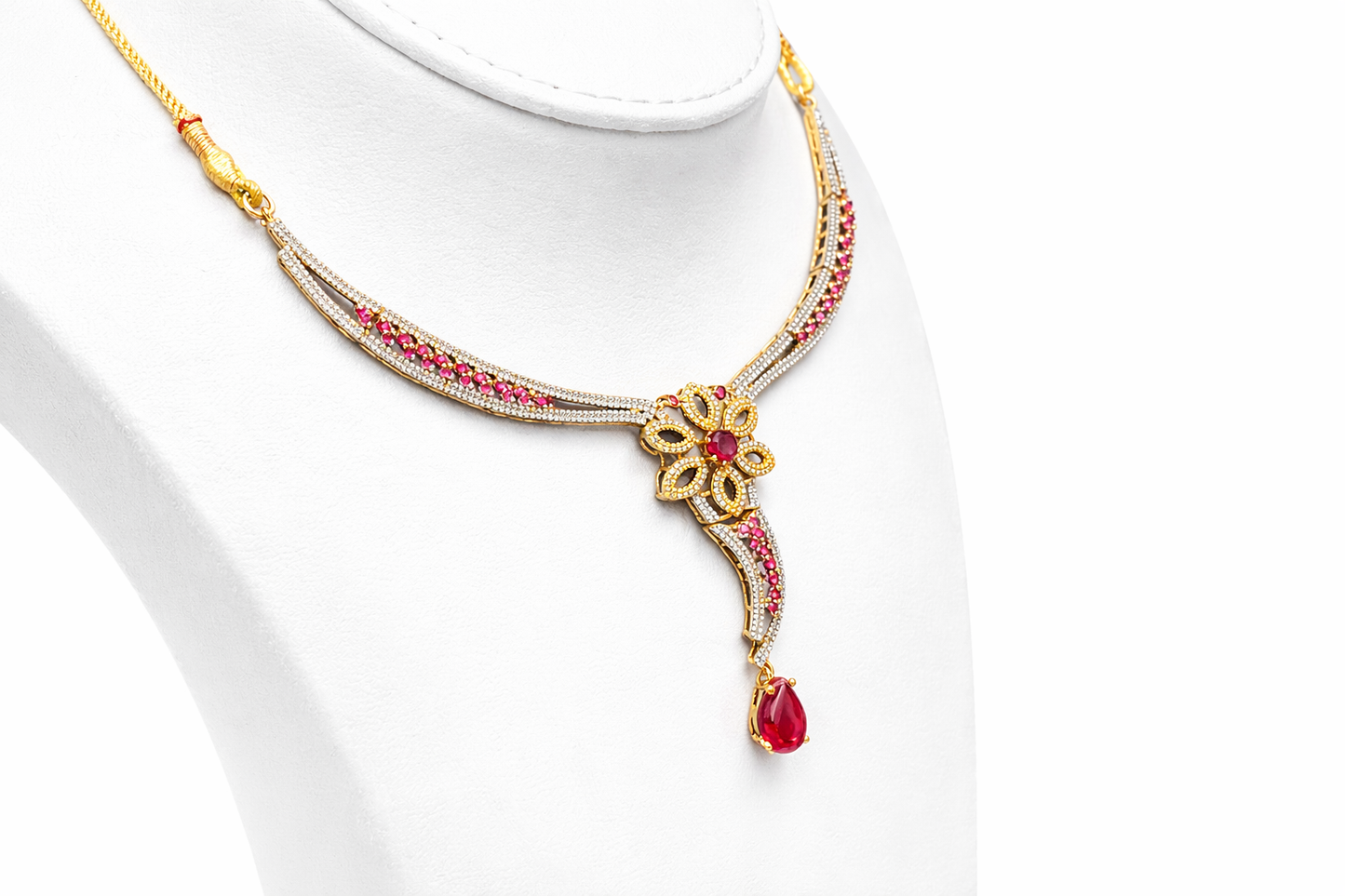 Crimson Noor Floral Luxe Necklace Set
