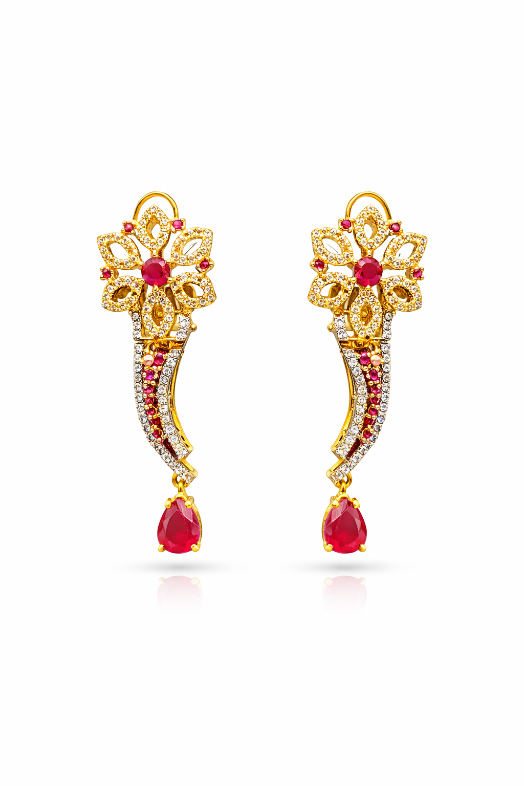 Crimson Noor Floral Luxe Necklace Set
