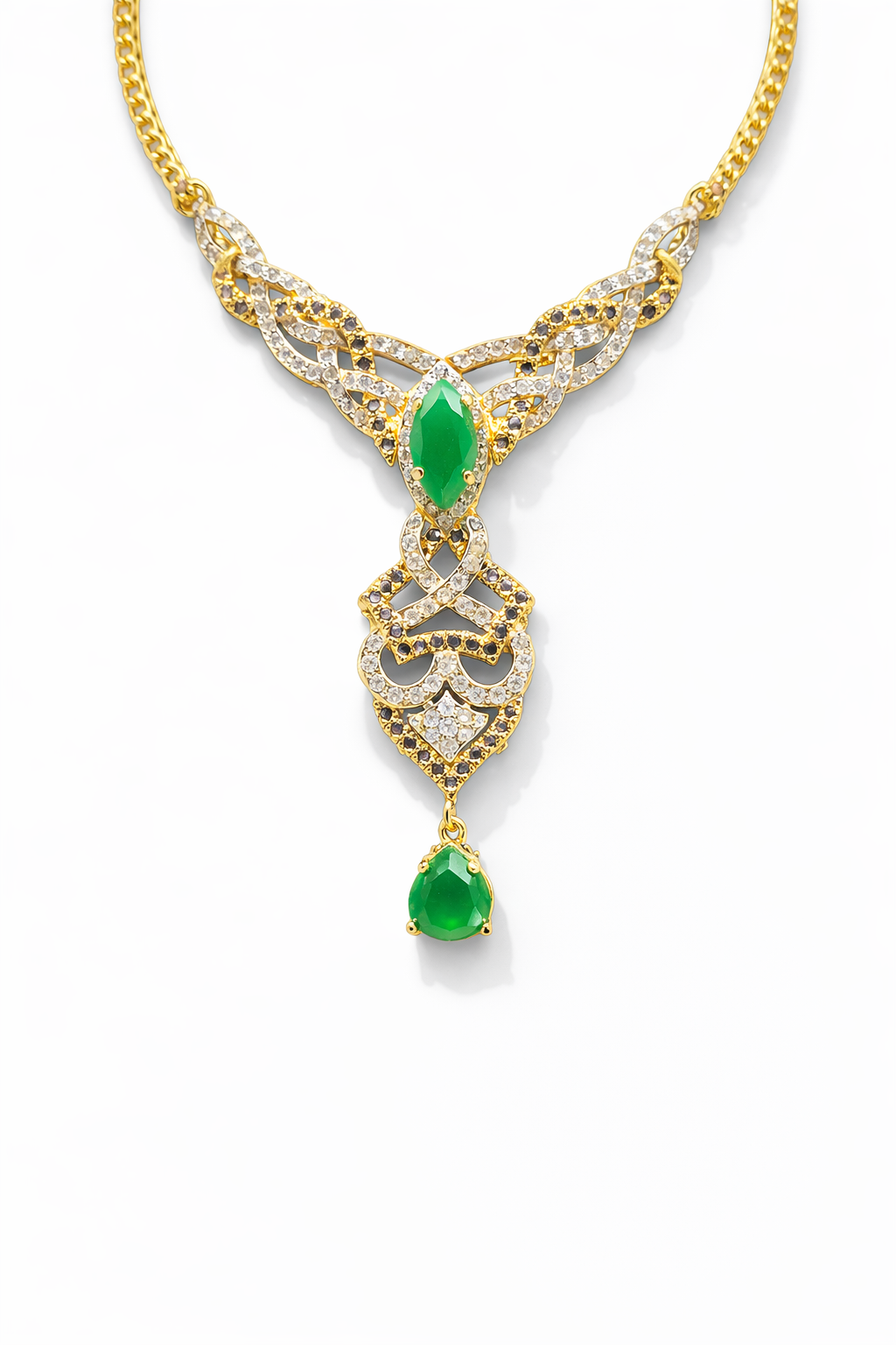 Zarqash Green Royale Necklace Set