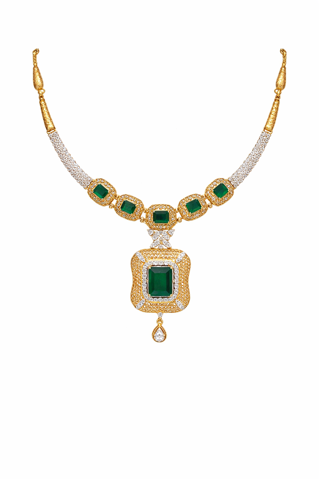 Zamora Luxe Green Radiance Necklace Set