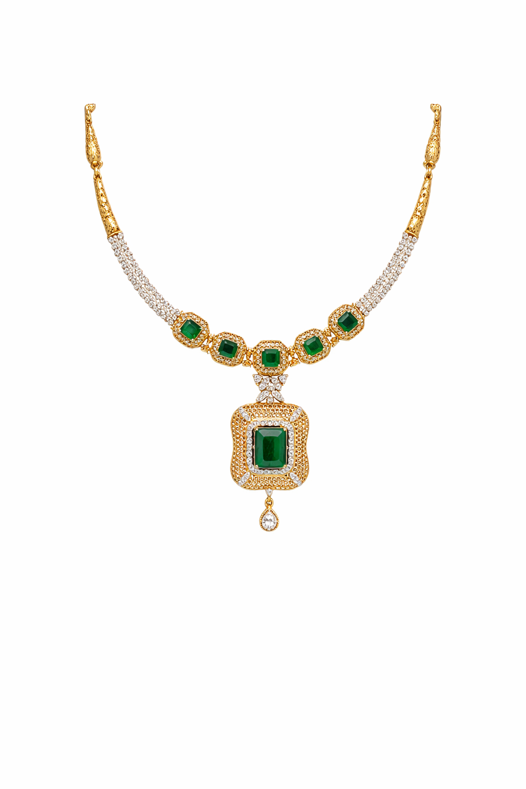 Zamora Luxe Green Radiance Necklace Set